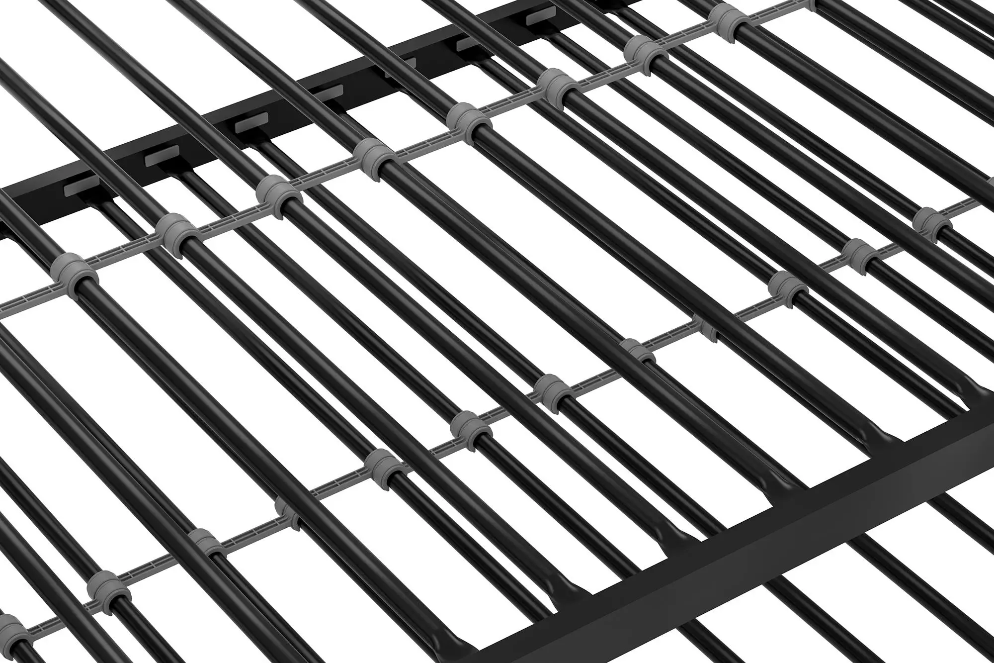 Bright Pop Black Metal Twin Daybed with Trundle-7