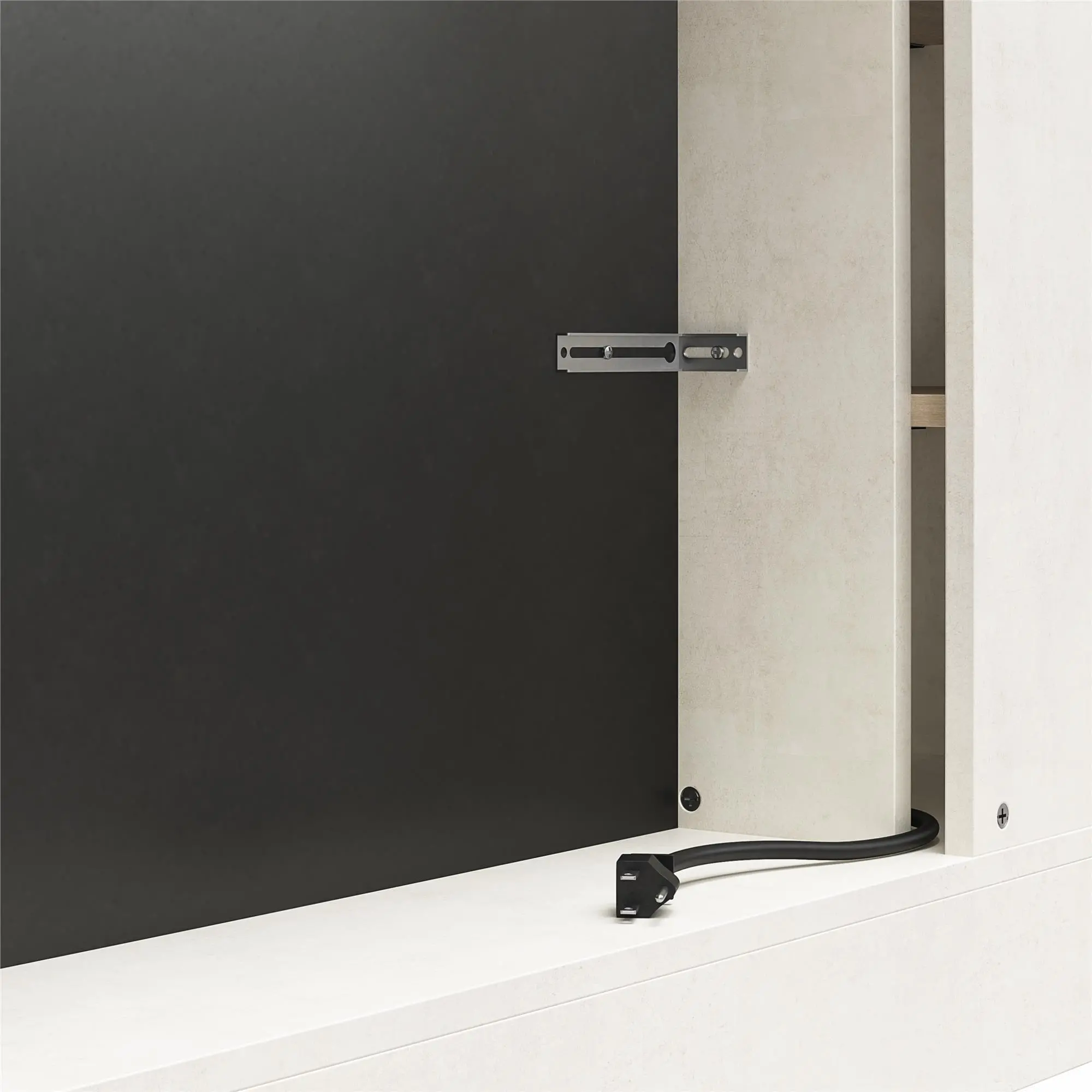 Oslo White Fireplace TV Stand-9