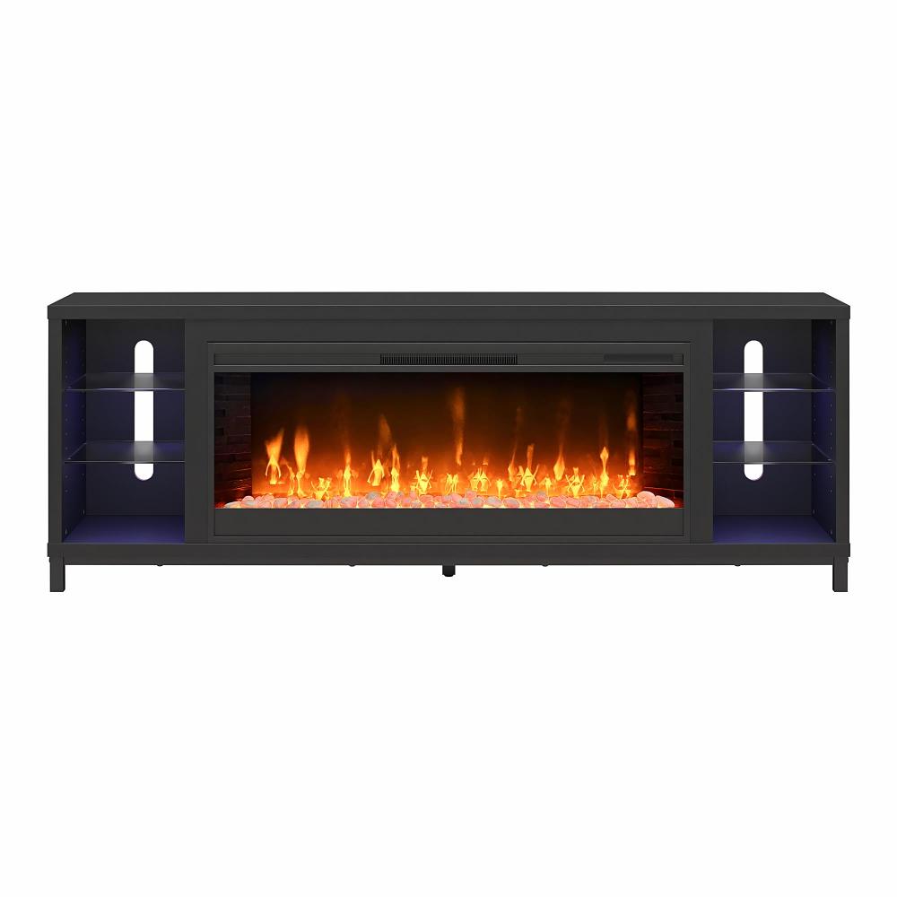 Lumina Black Fireplace TV Stand