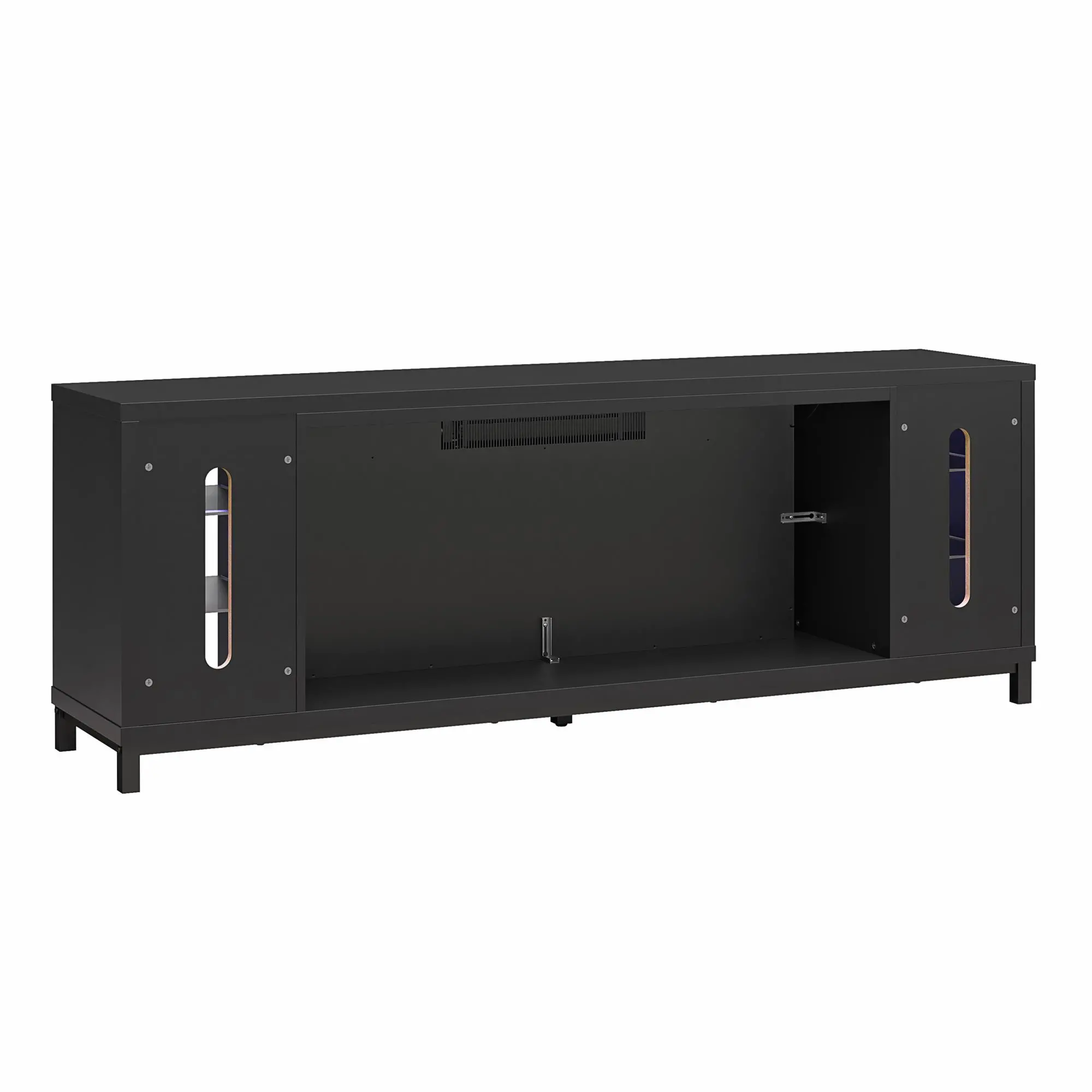 Lumina Black Fireplace TV Stand-7