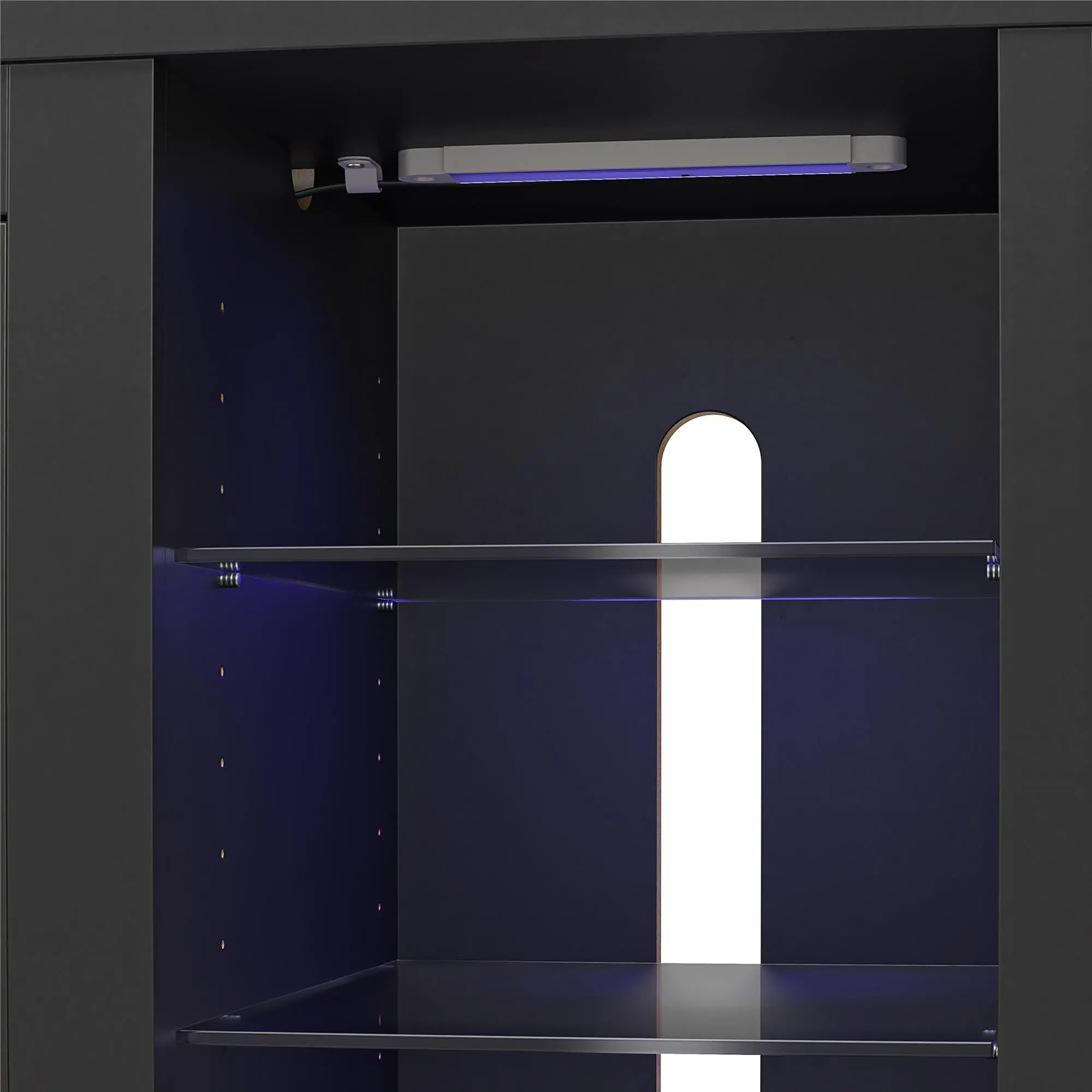 Lumina Black Fireplace TV Stand-8
