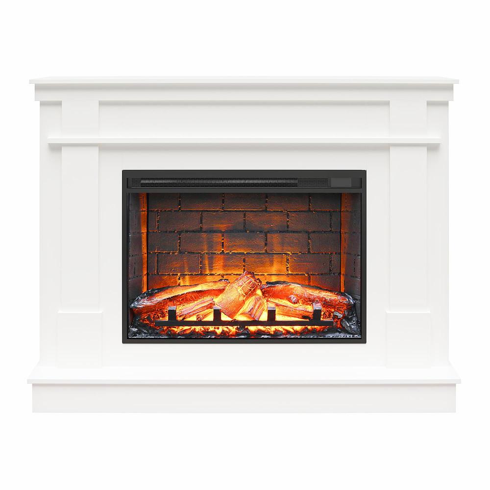Elmcroft White Fireplace TV Stand