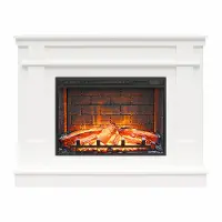 Elmcroft White Fireplace TV Stand