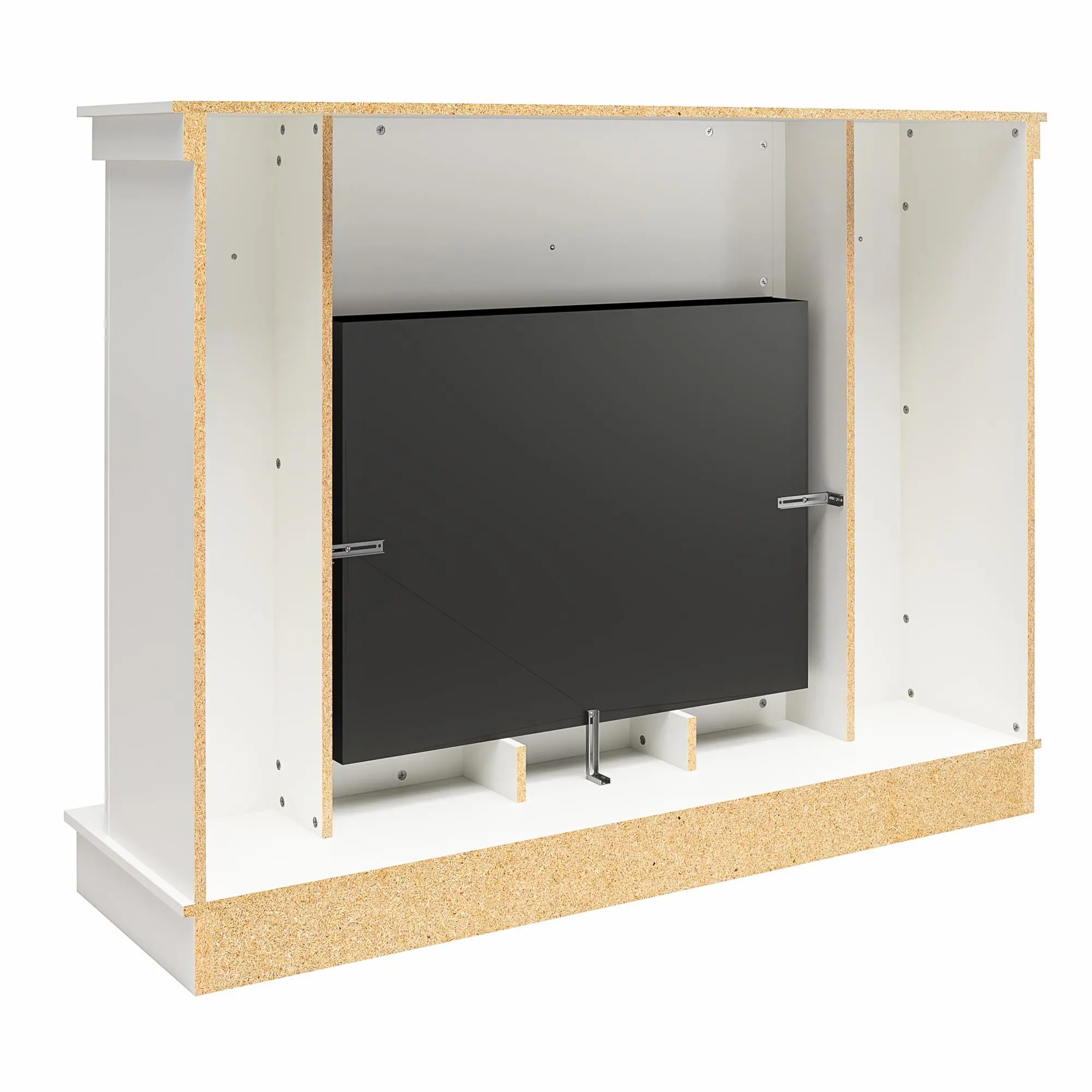 Elmcroft White Fireplace TV Stand-7