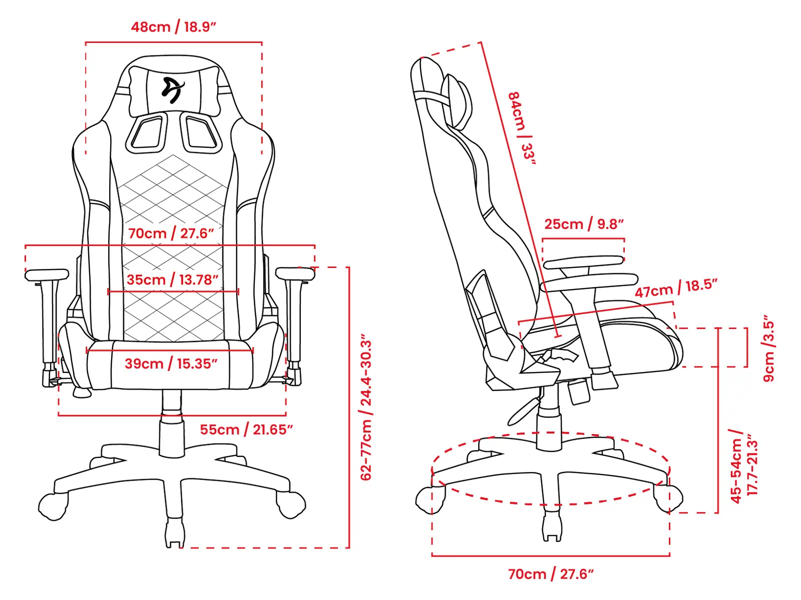 AVANTI-SFB-MGN Avanti Green Ergonomic Gaming Chair-9