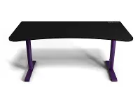 ARENA-NA-DP-BK Arena Black and Purple Gaming Desk