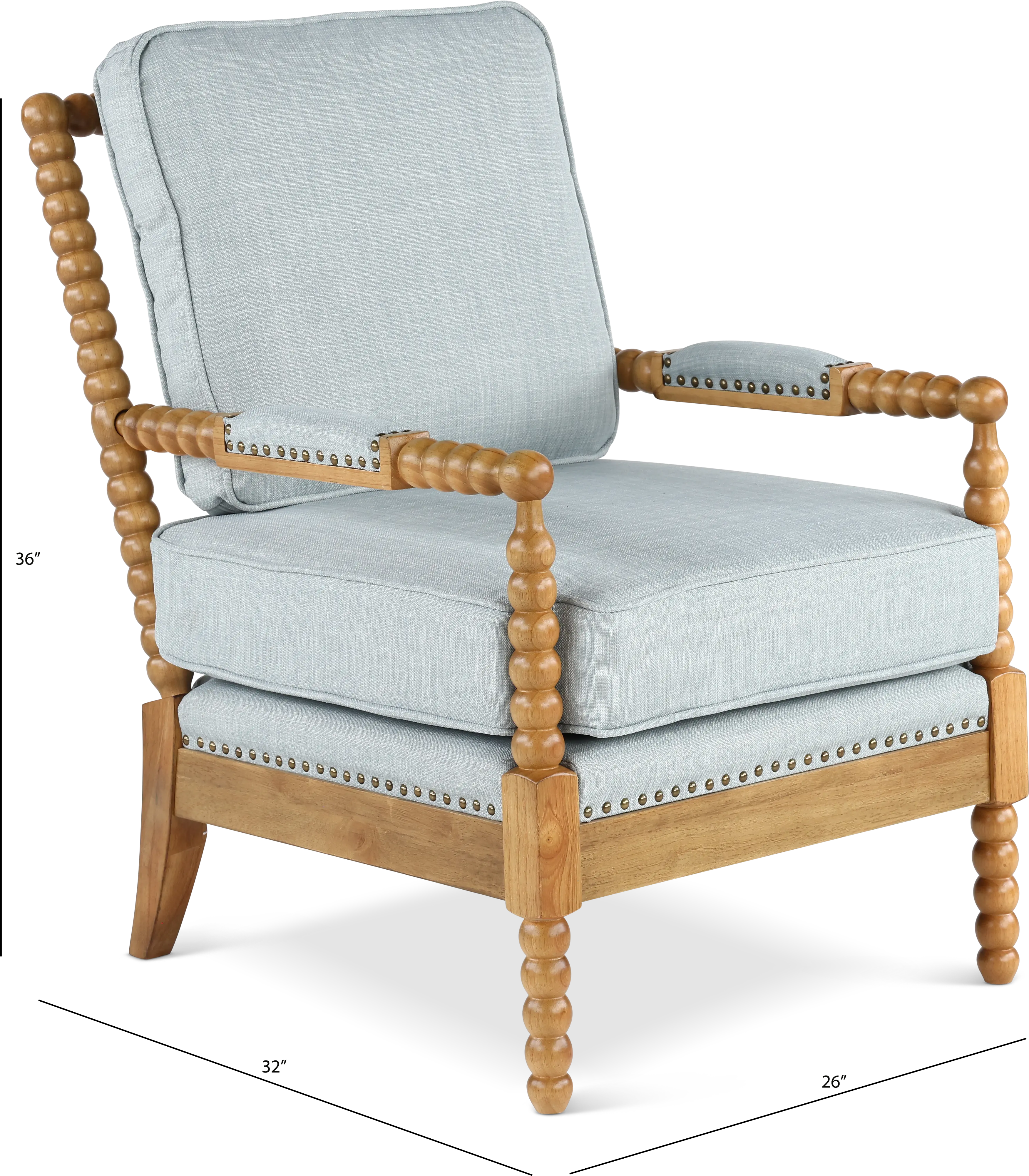 Donahue Blue Accent Chair-3