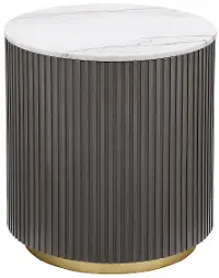 Janson Brown and White End Table