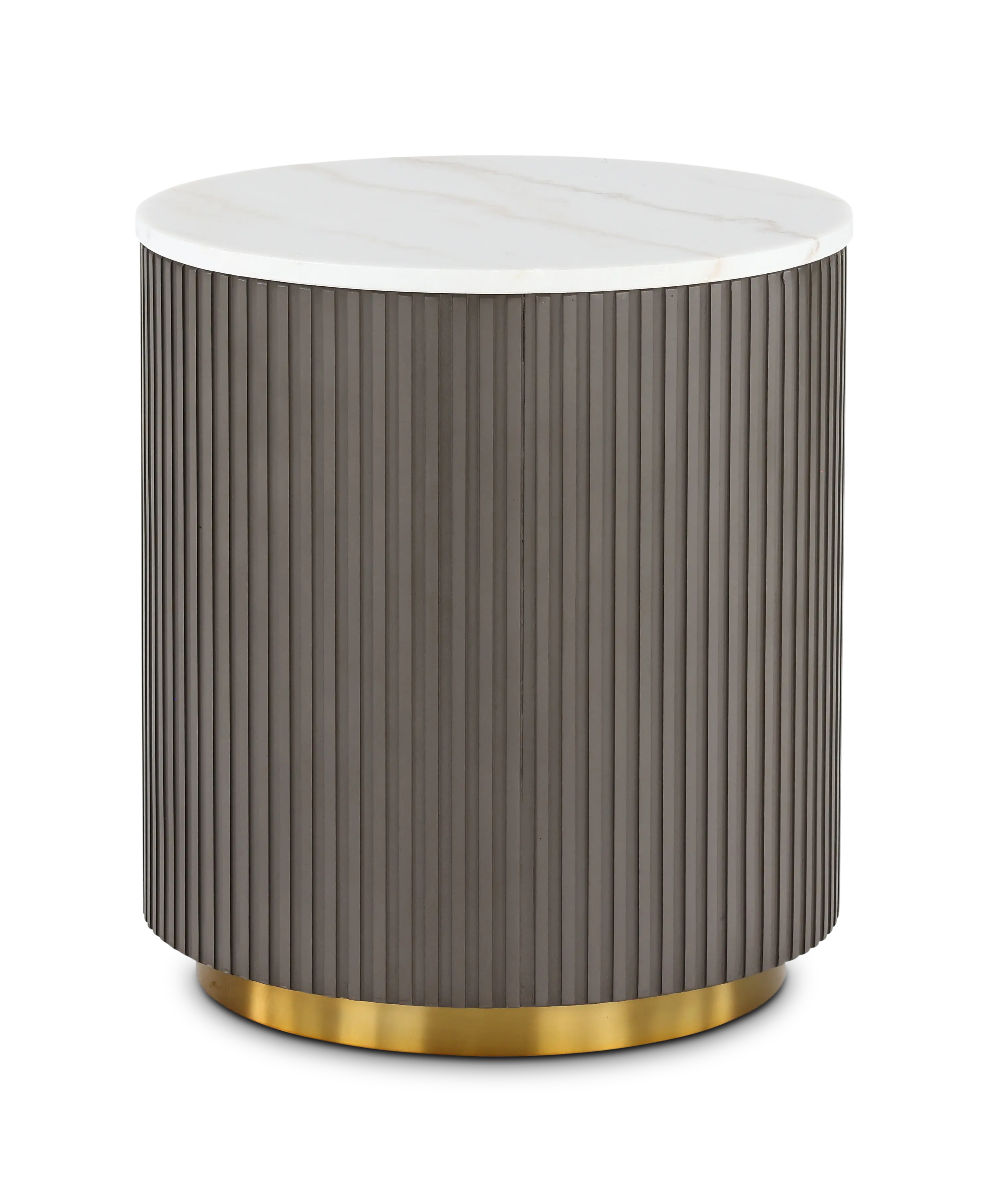 Janson Brown and White End Table-4