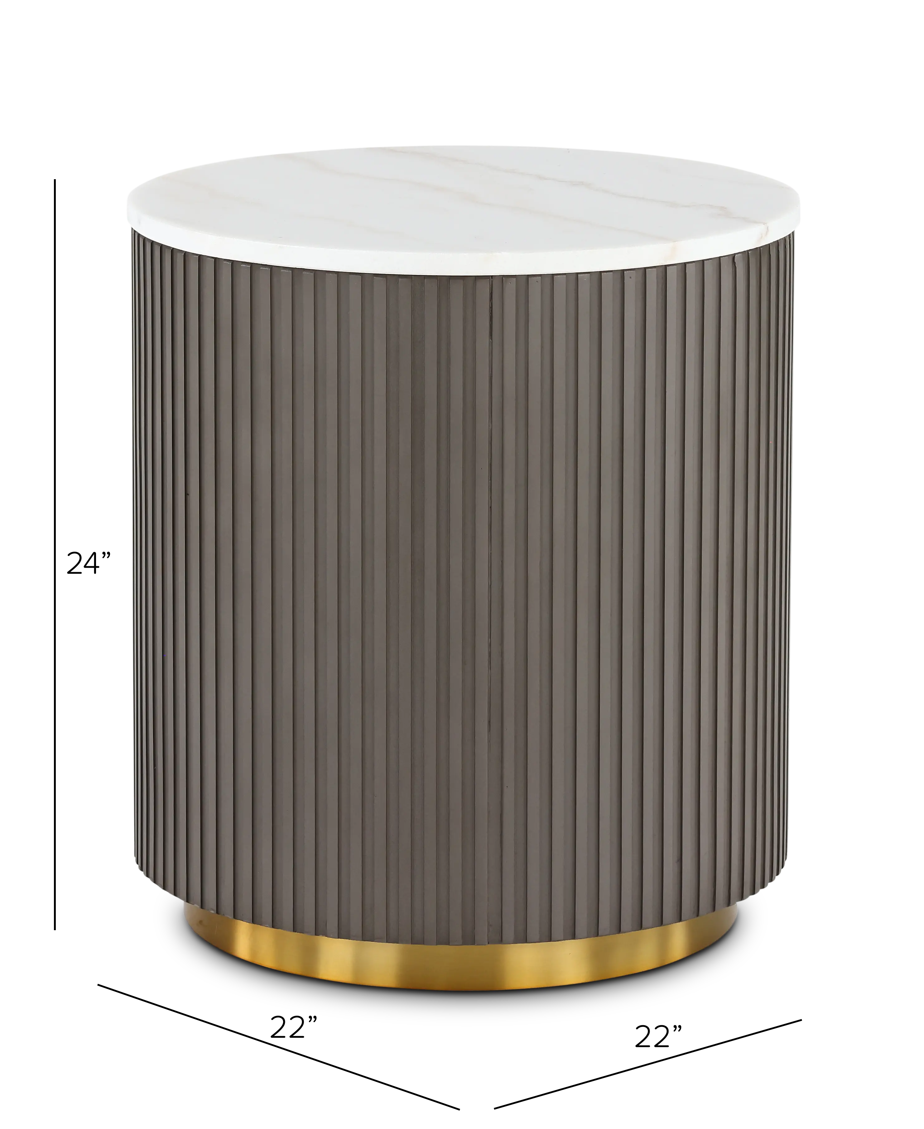 Janson Brown and White End Table-3