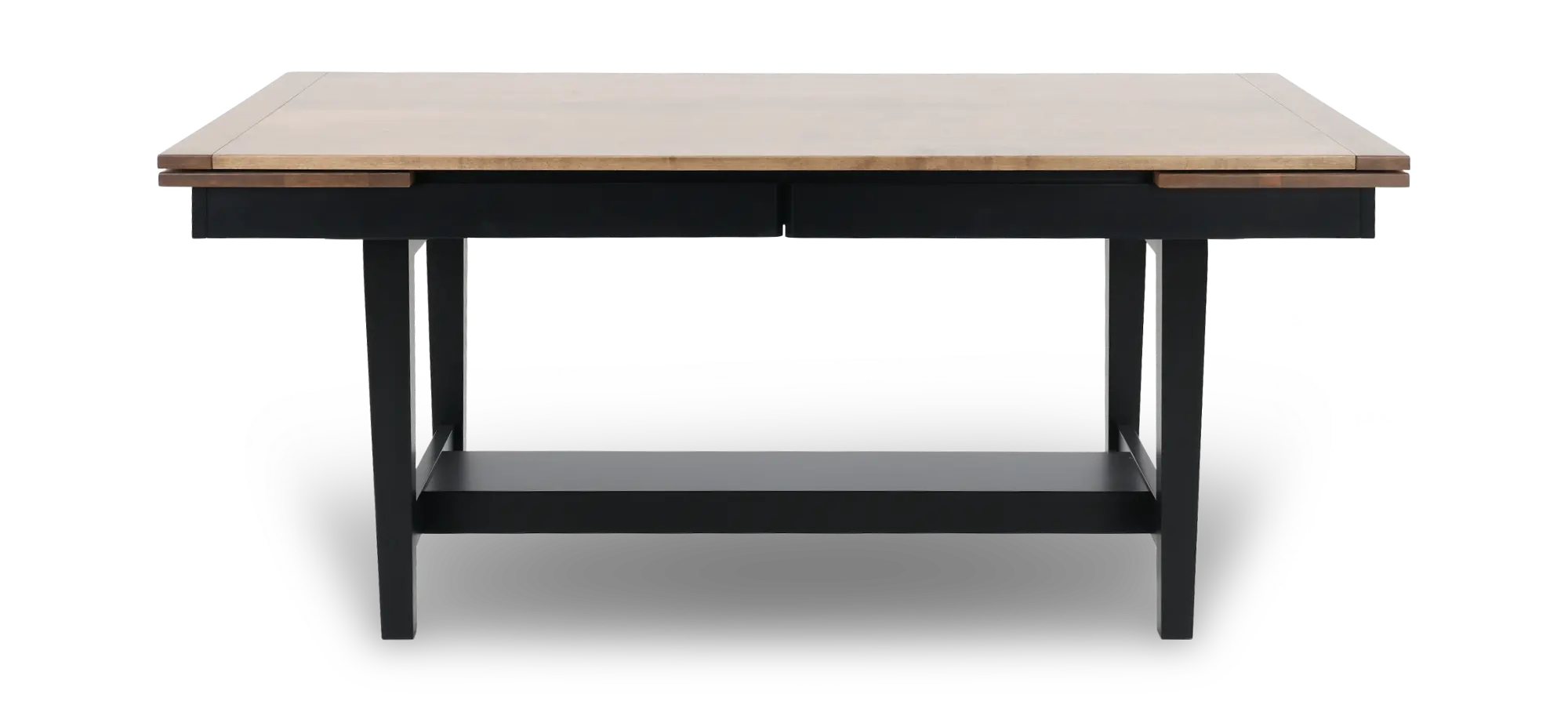 Christopher Natural and Black Trestle Dining Table | RC Willey