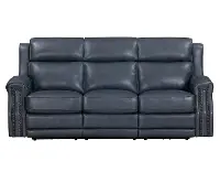 Hensley Marina Blue Power Reclining Sofa