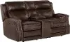 Hensley Espresso Power Reclining Loveseat with Console