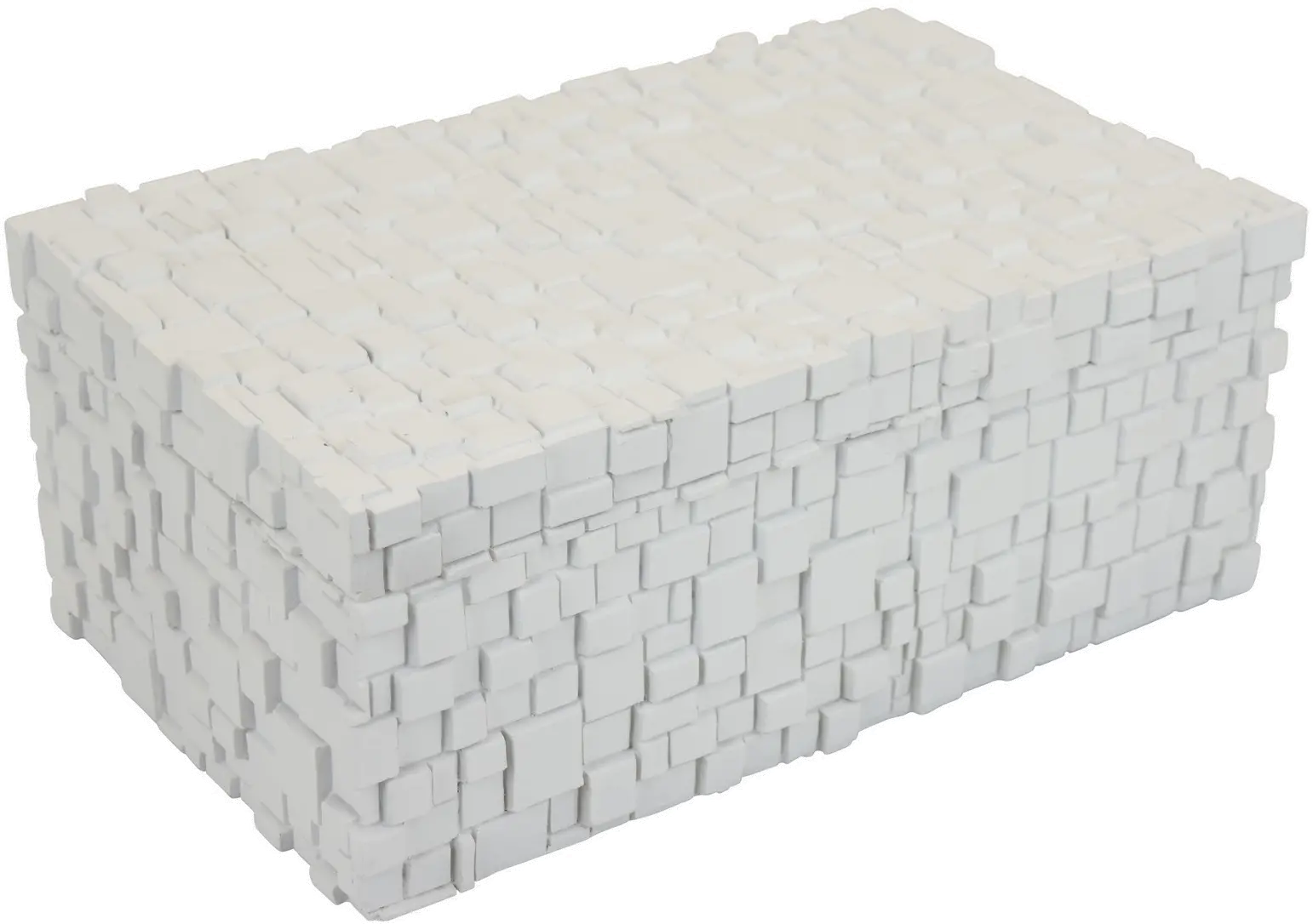 Geo White Textured Decorative Box-1