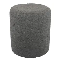 Gregg Gray Boucle Round Ottoman