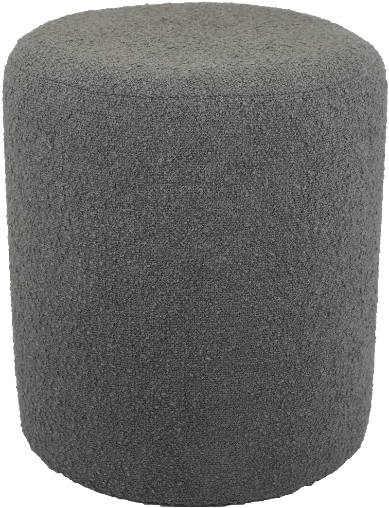 Gregg Gray Boucle Round Ottoman