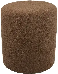 Gregg Brown Boucle Round Ottoman
