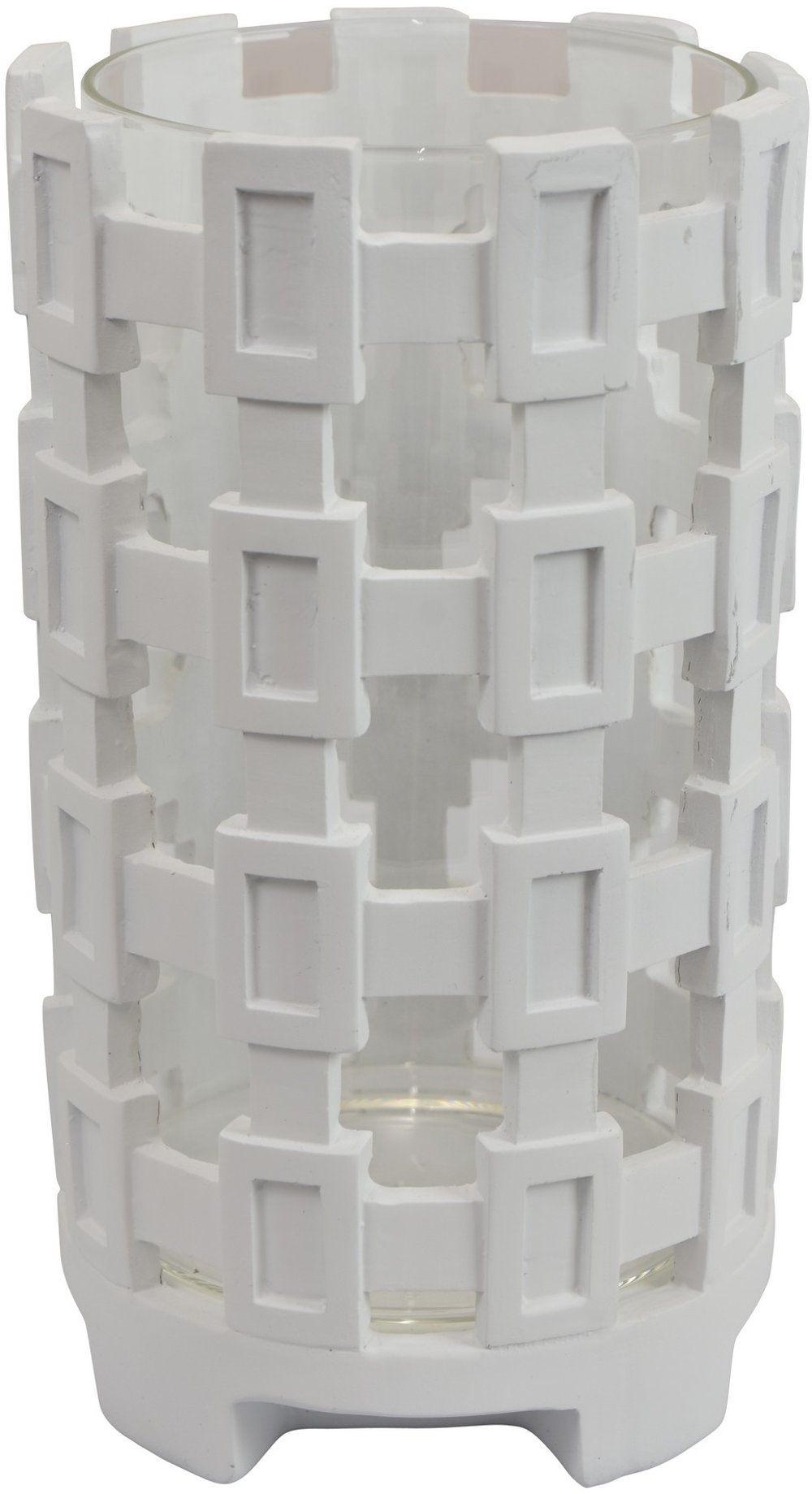 8" White Tabletop Candle Holder