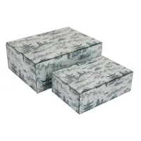 Decorative Blue Tone Box Set of 2