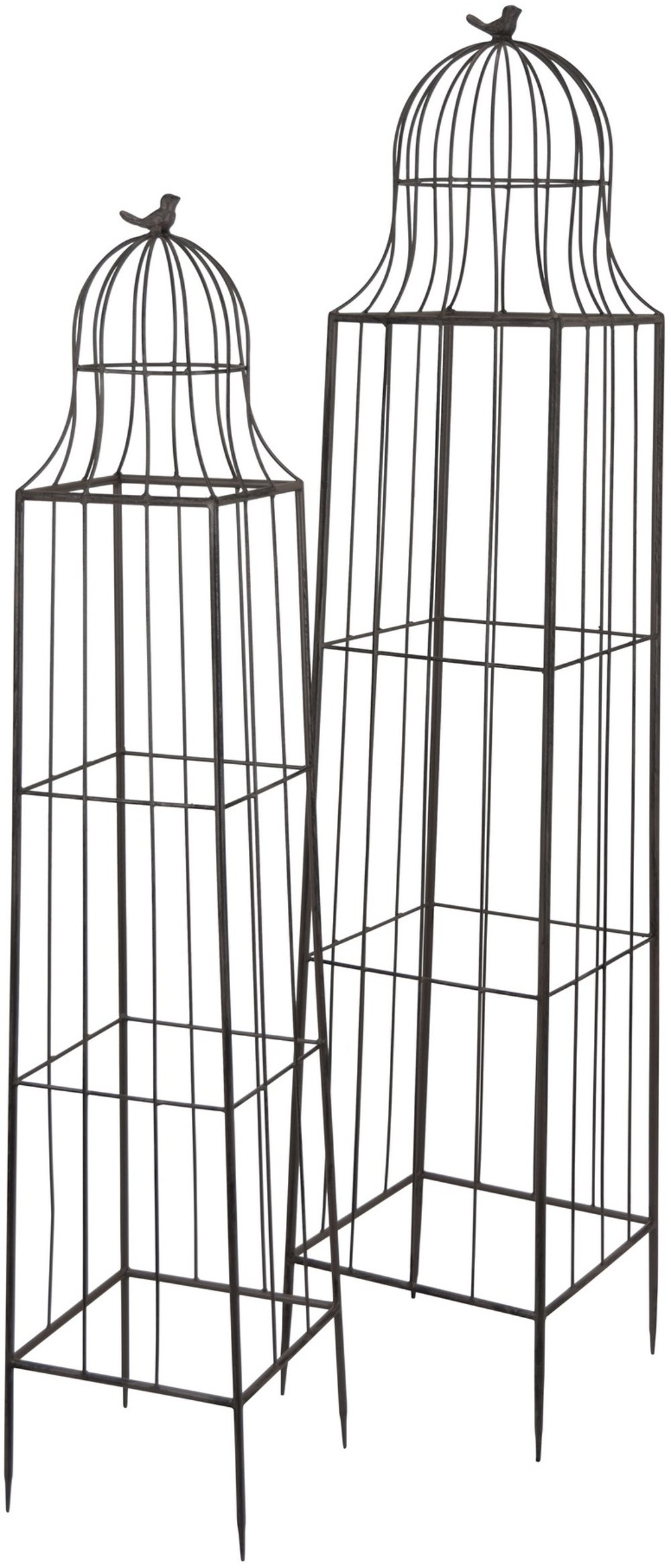 Metal Brown Trellis Set of 2