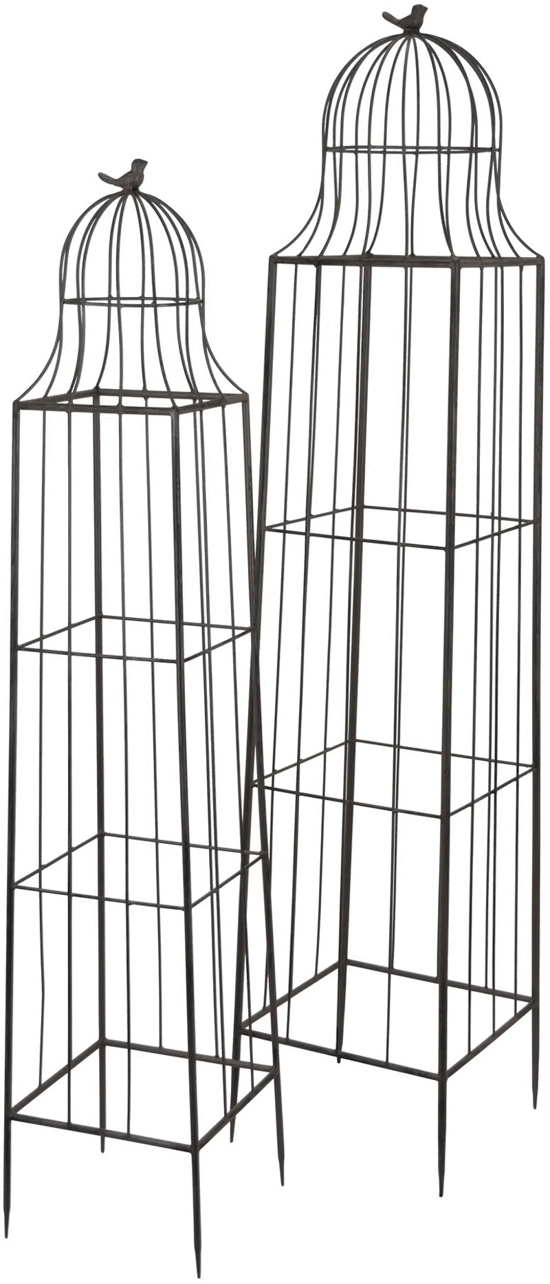 Metal Brown Trellis Set of 2