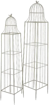 Metal White Trellis Set of 2
