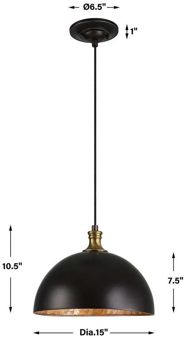 Placuna Bronze 1 Light Pendant-3
