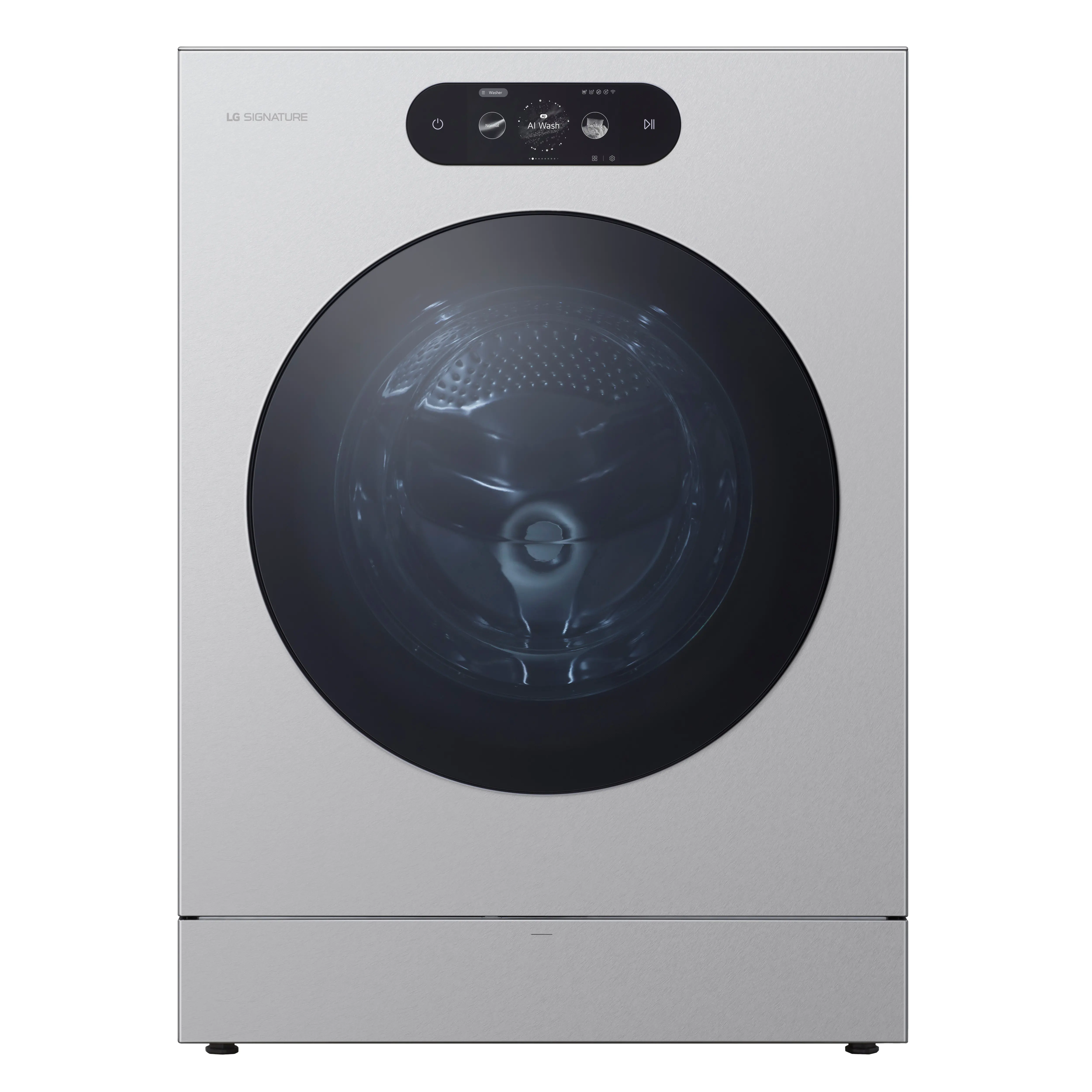 WM9900HSA LG SIGNATURE 5.8 Cu Ft Smart AI Front Load Washer - Platinum Steel-1