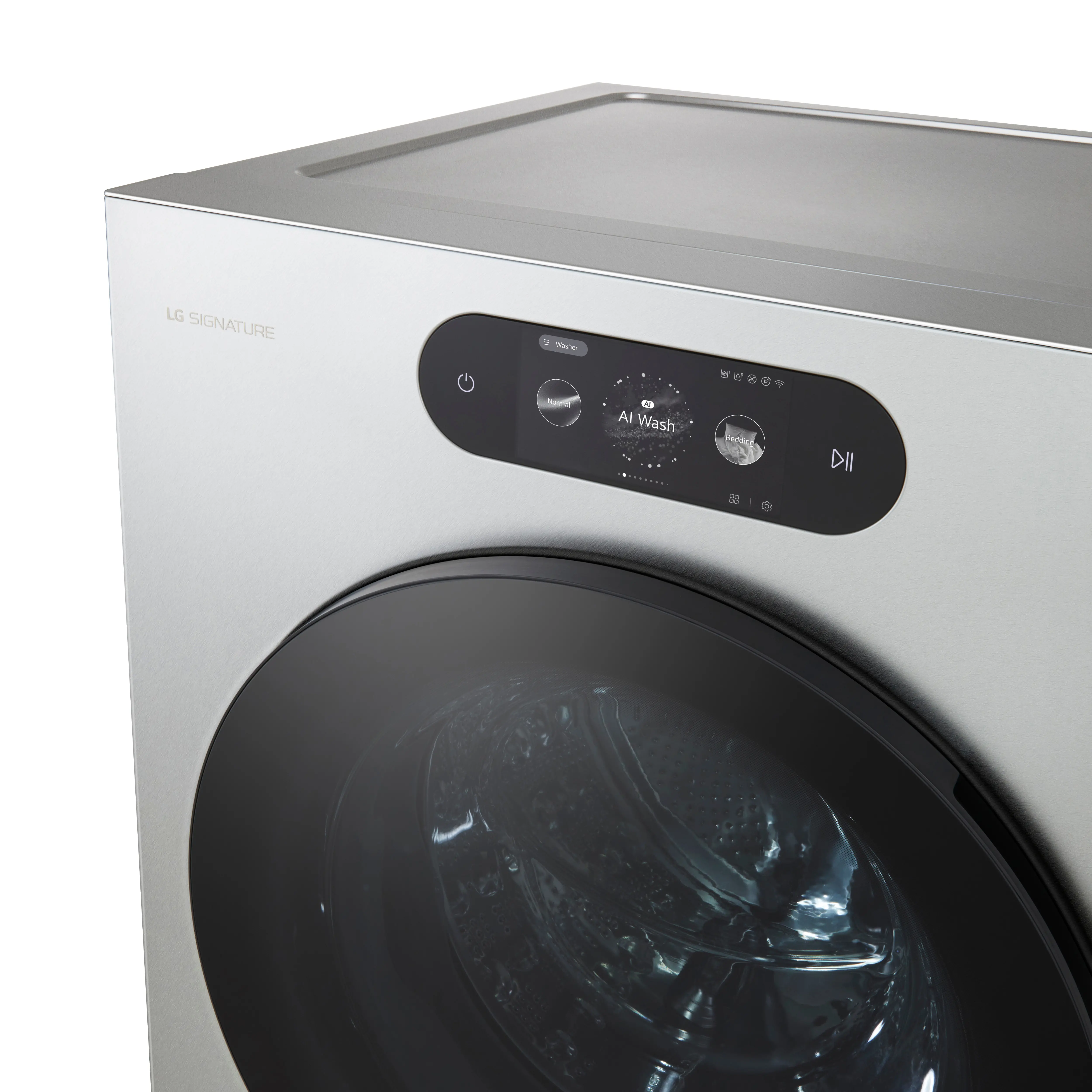 WM9900HSA LG SIGNATURE 5.8 Cu Ft Smart AI Front Load Washer - Platinum Steel-11