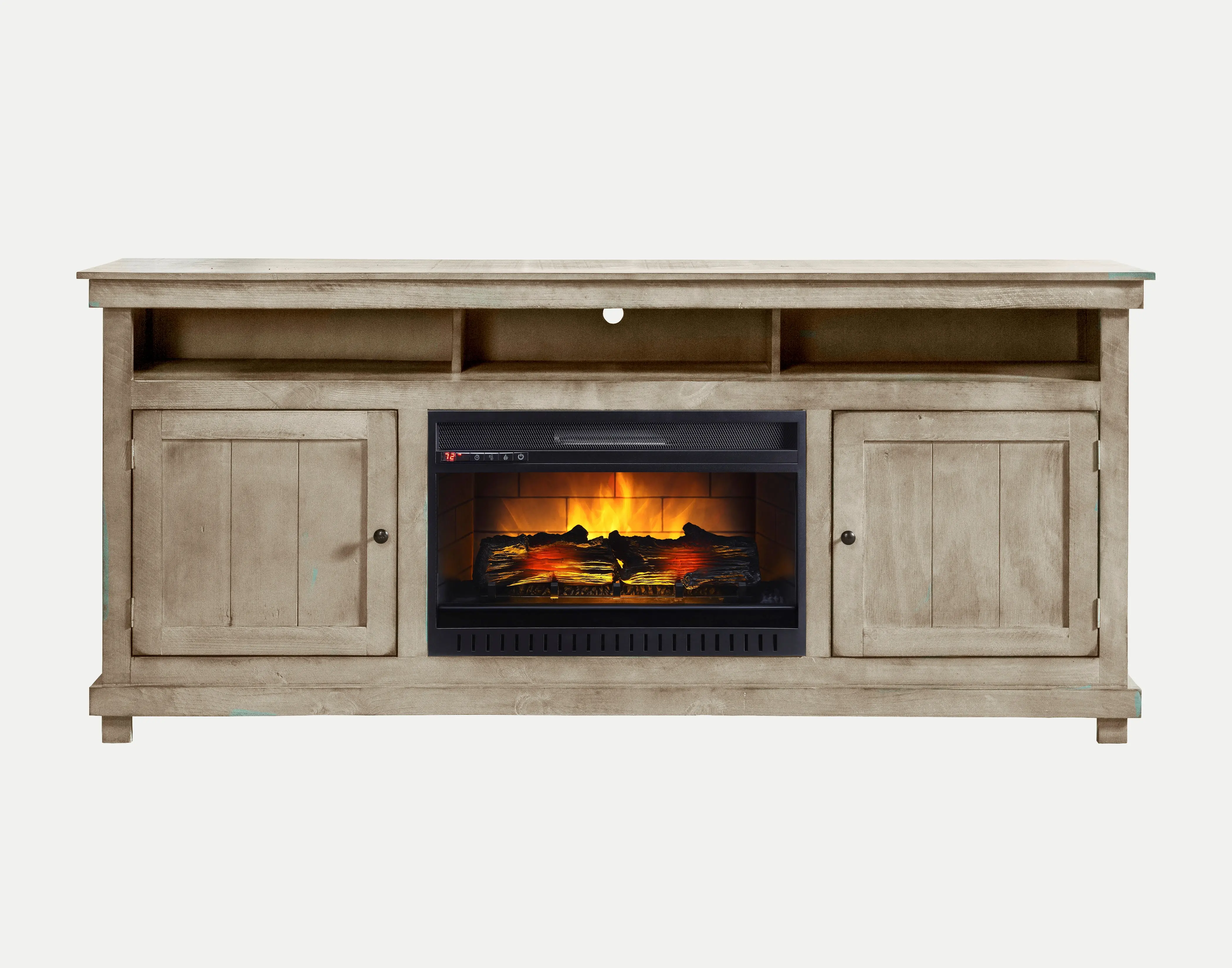 Lacosta 72  Natural Fireplace TV Stand-1