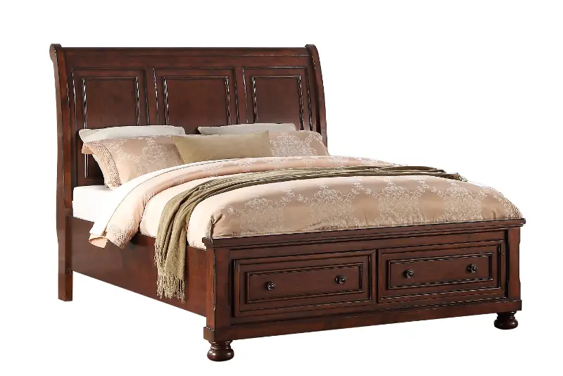 Stella Cherry Brown King Storage Bed