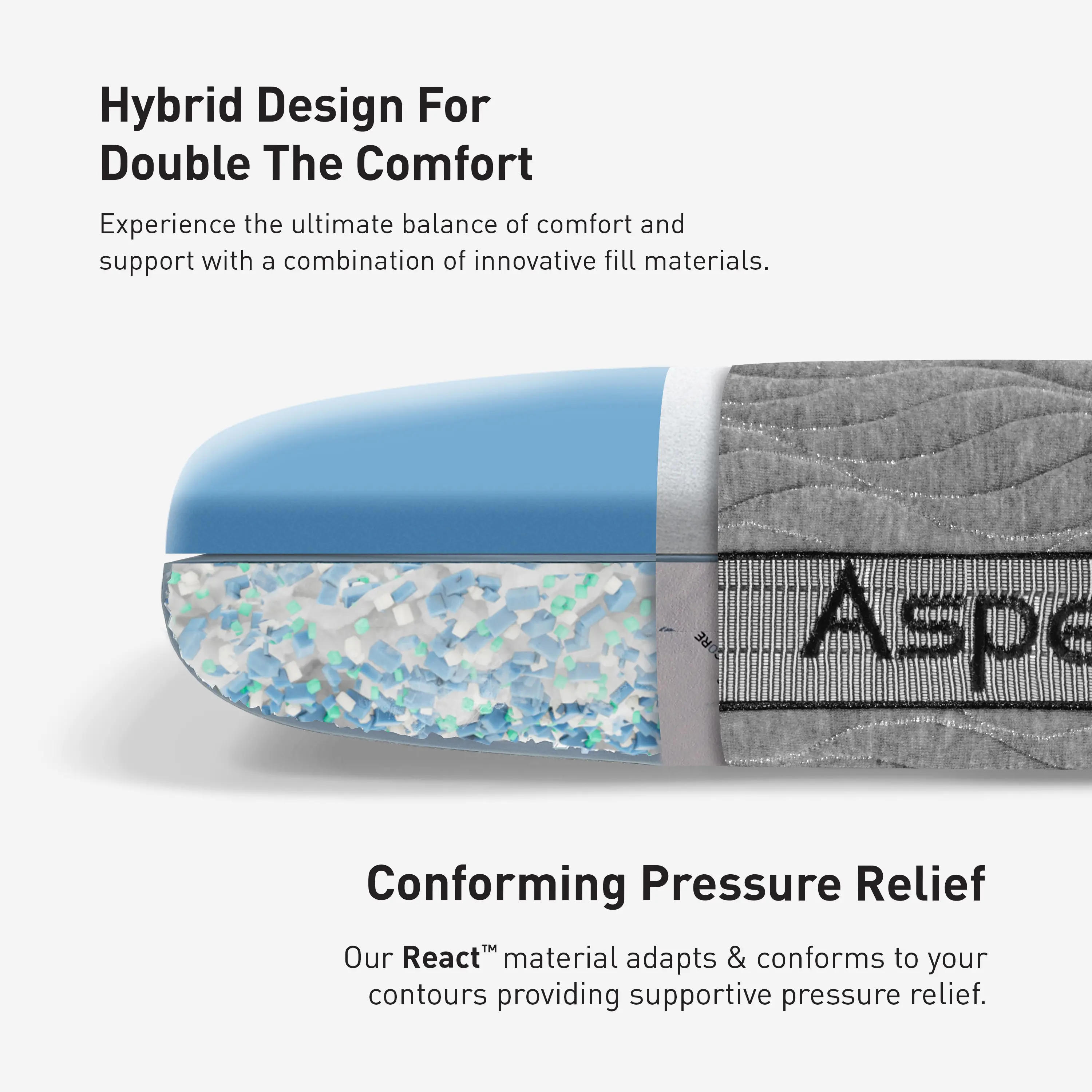 BGP03421P BedGear Aspen Performance® 1.0 Standard Pillow-6