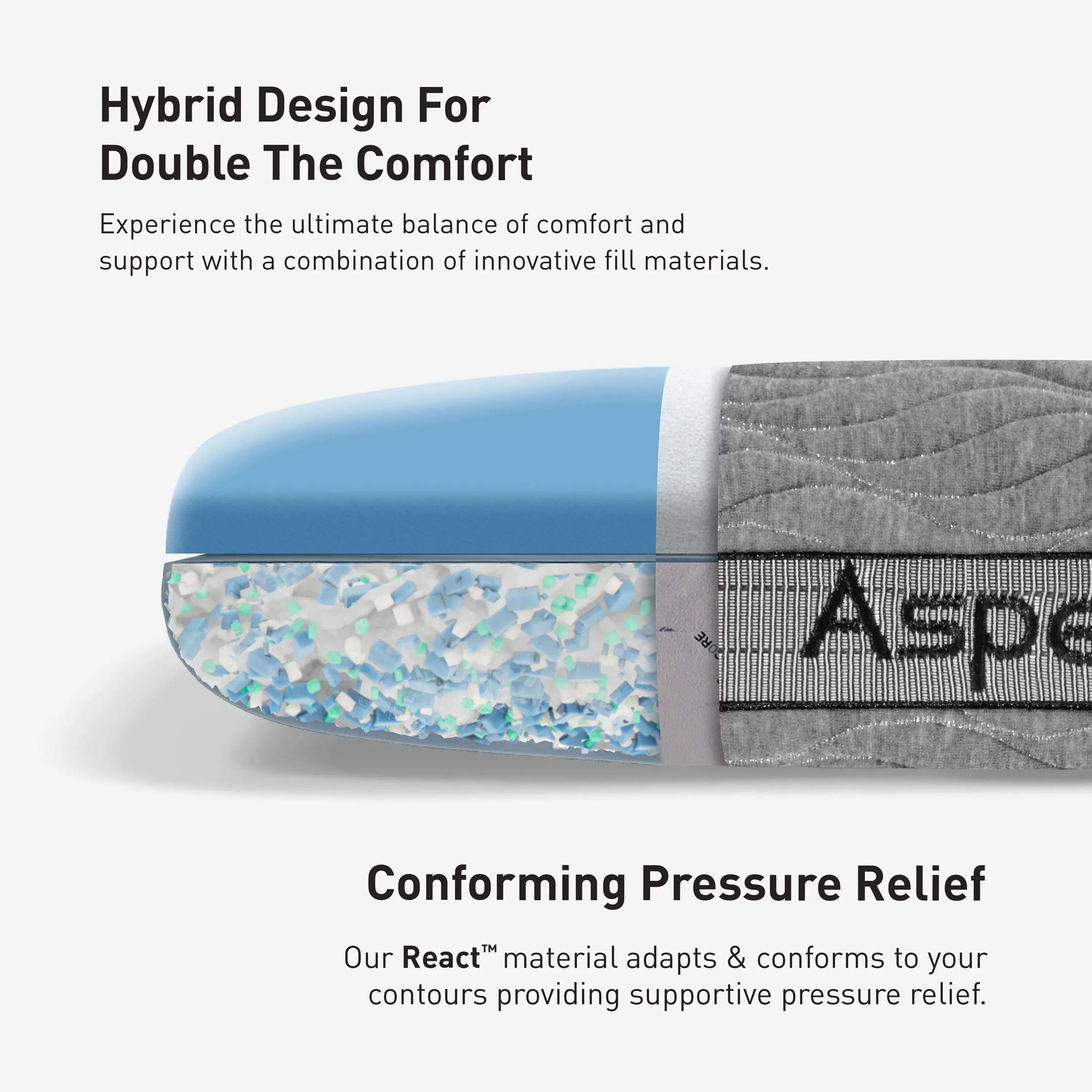 BGP03420K BedGear Aspen Performance® 0.0 King Pillow-7