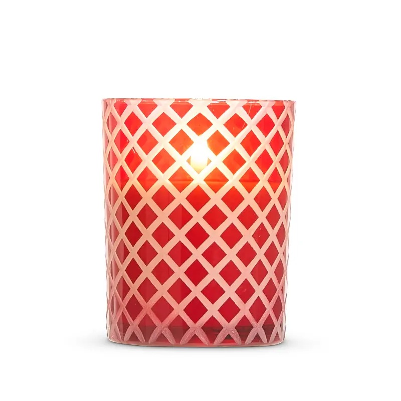 4 x 5 Red Glass Candle