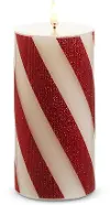 3  x 6  Red Stripe Candle