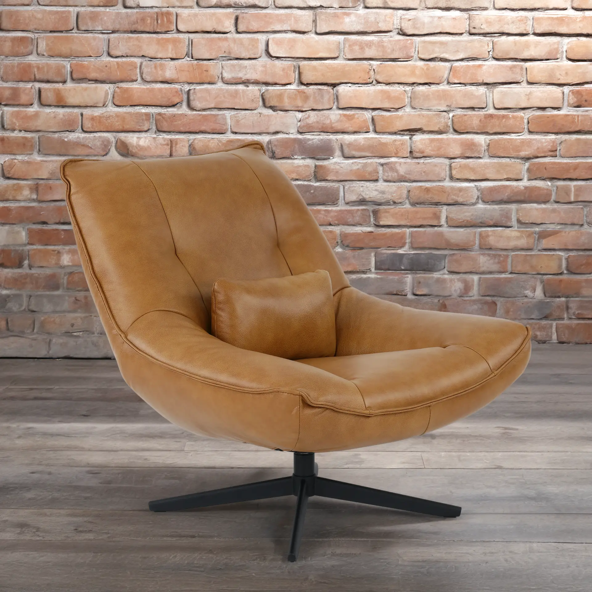 Softee Palomino Brown Swivel Chair-2
