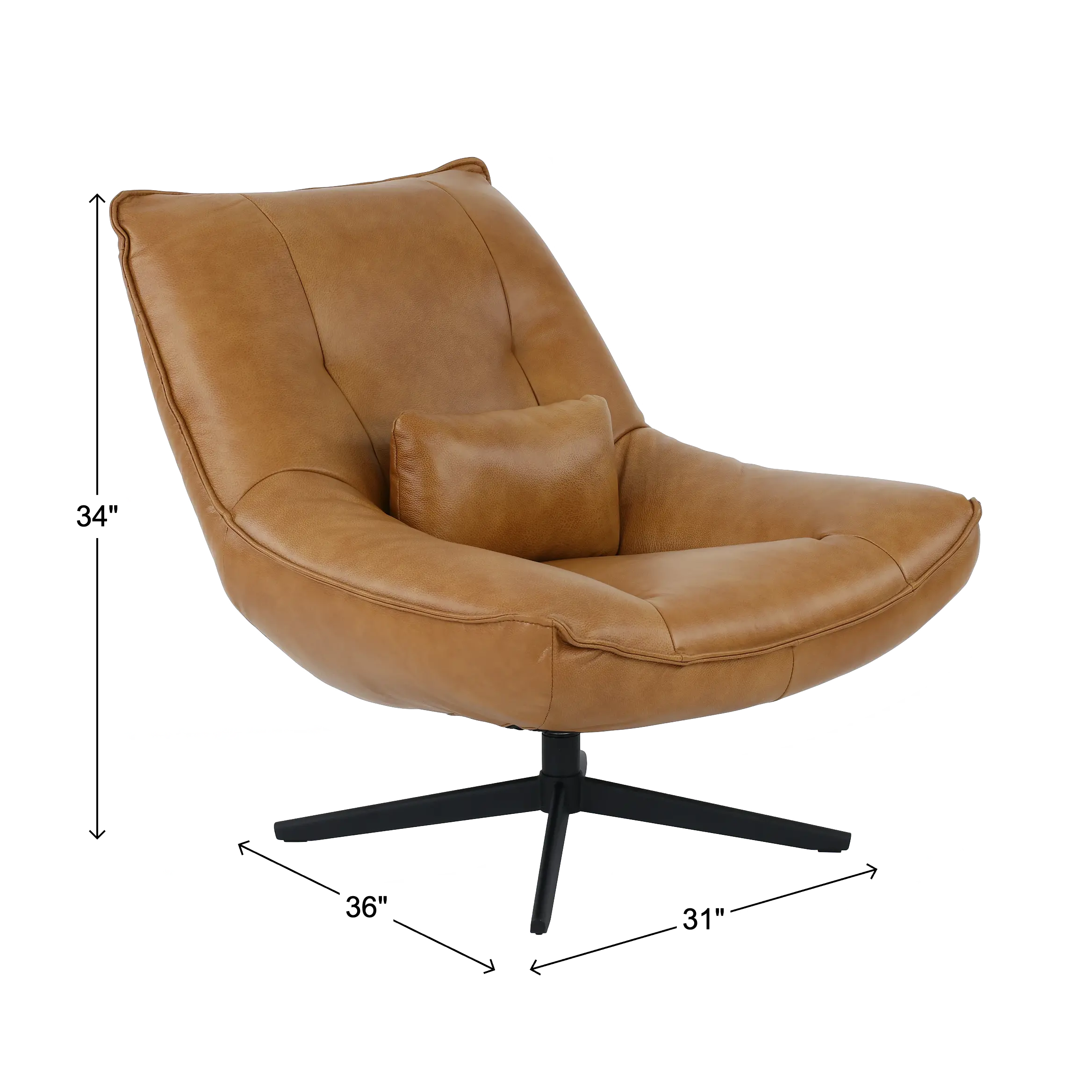 Softee Palomino Brown Swivel Chair-3