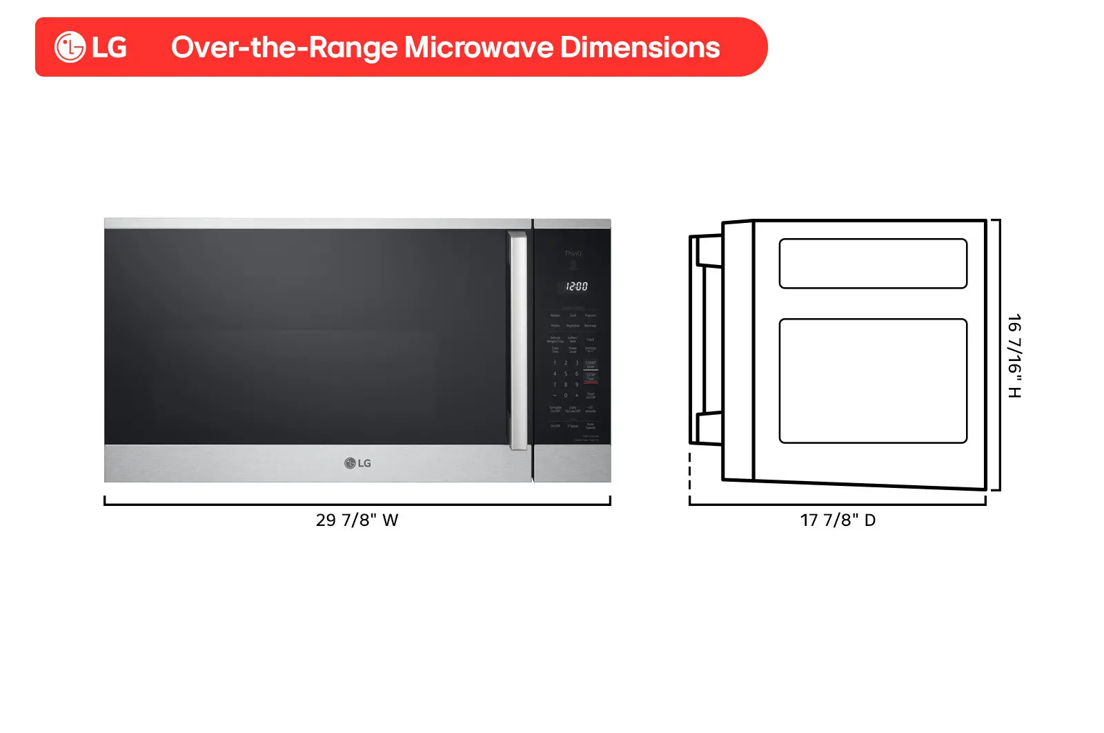 MVEM1825X LG 1.8 cu ft Over the Range Microwave - Stainless Steel-3