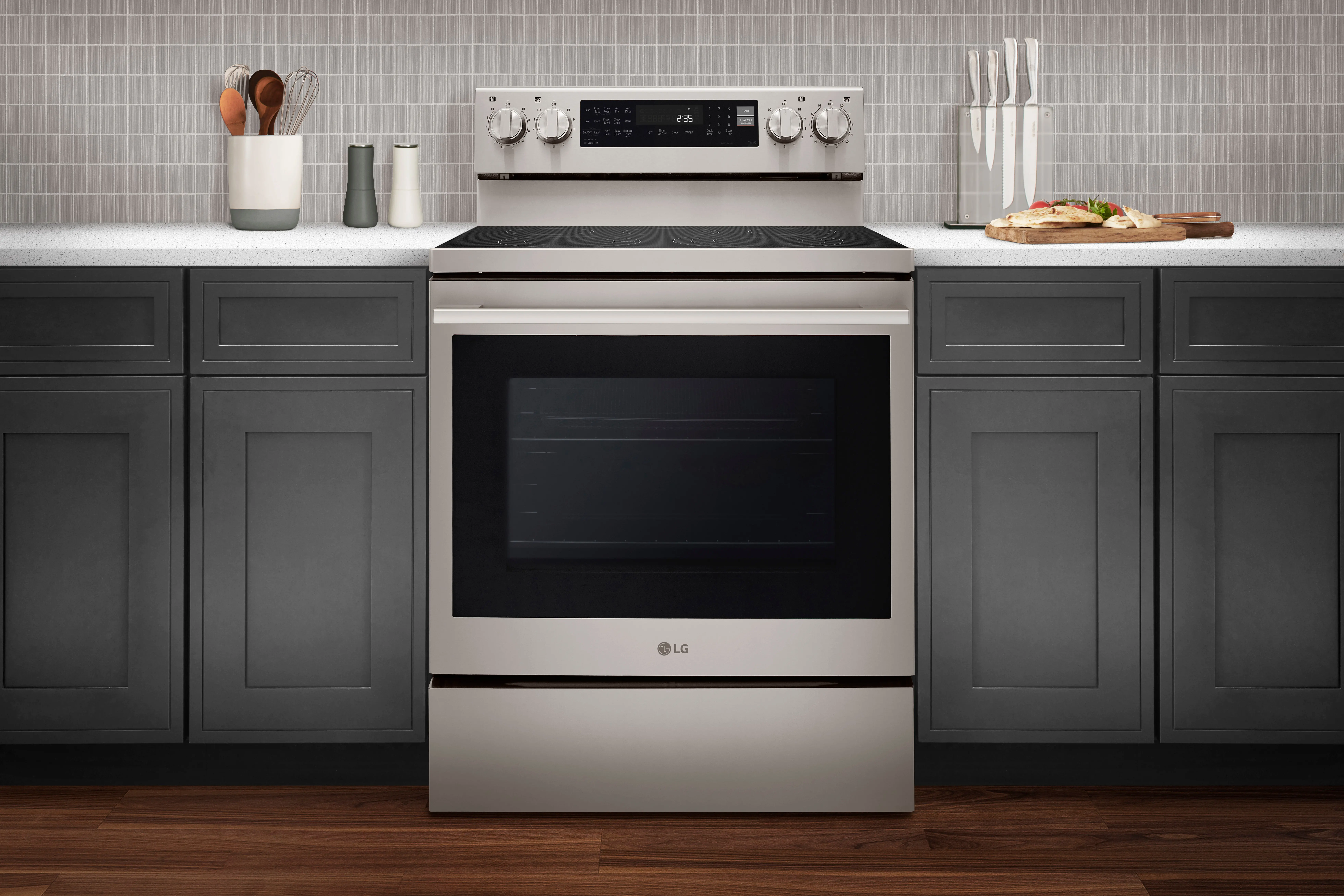 LREN6325XE LG 6.3 Cu Ft Electric Single Oven Range - Stainless Steel-2