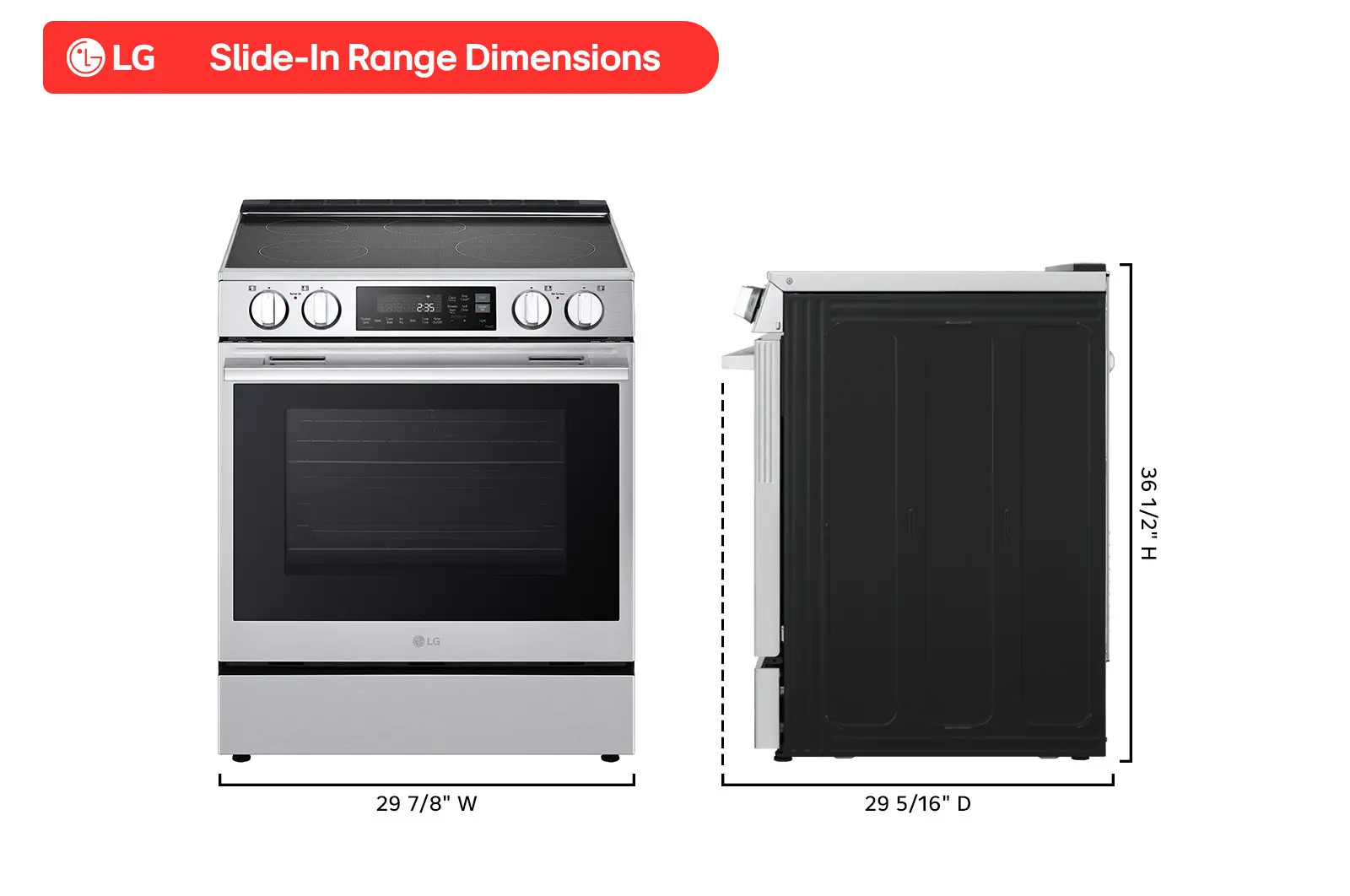 LSIL6334XE LG 6.3 Cu Ft Smart Induction Single Oven Range - Stainless Steel-3