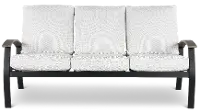 Belle Isle Black and Off White Patio Sofa