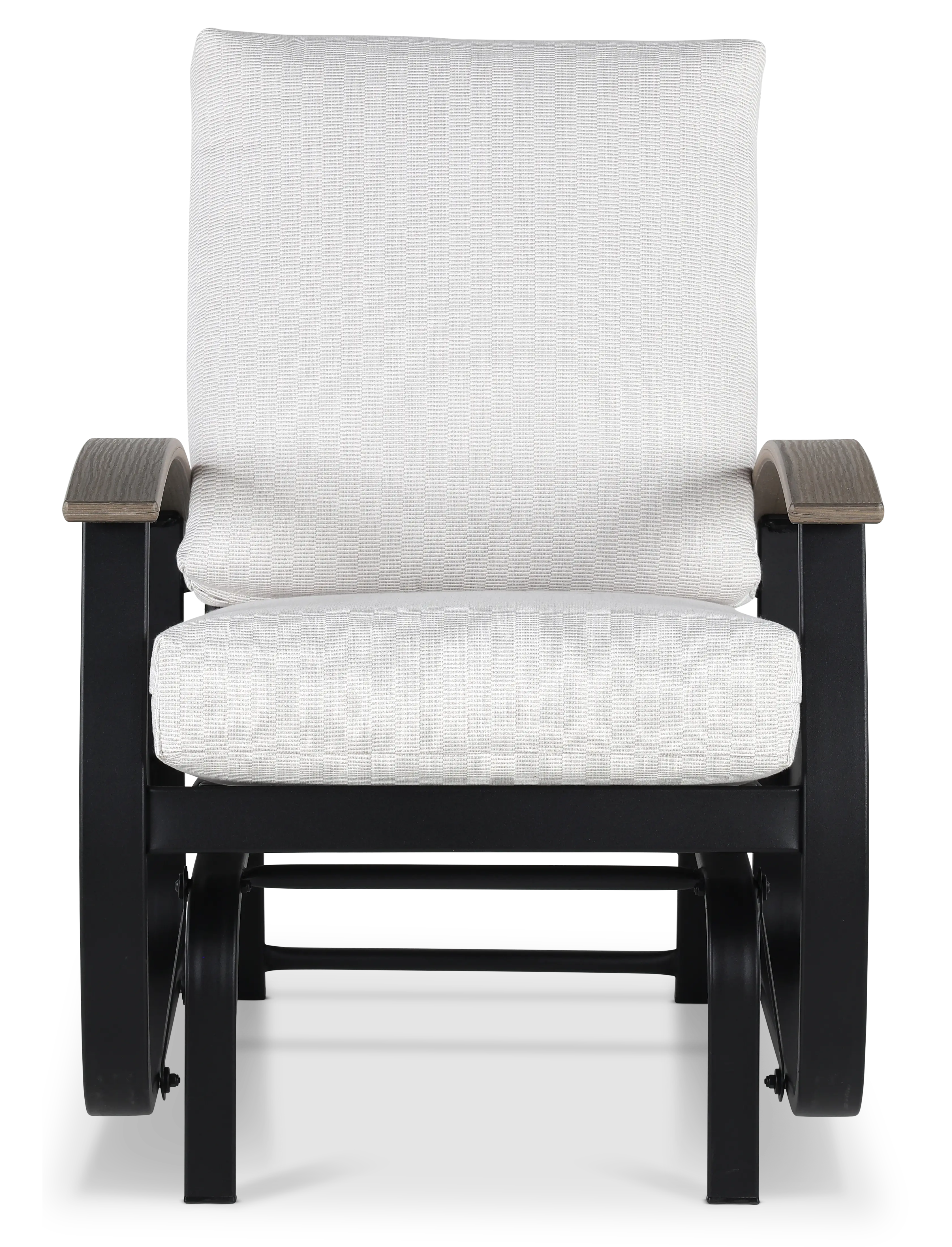 Belle Isle Black and Off White Patio Glider Chair-4