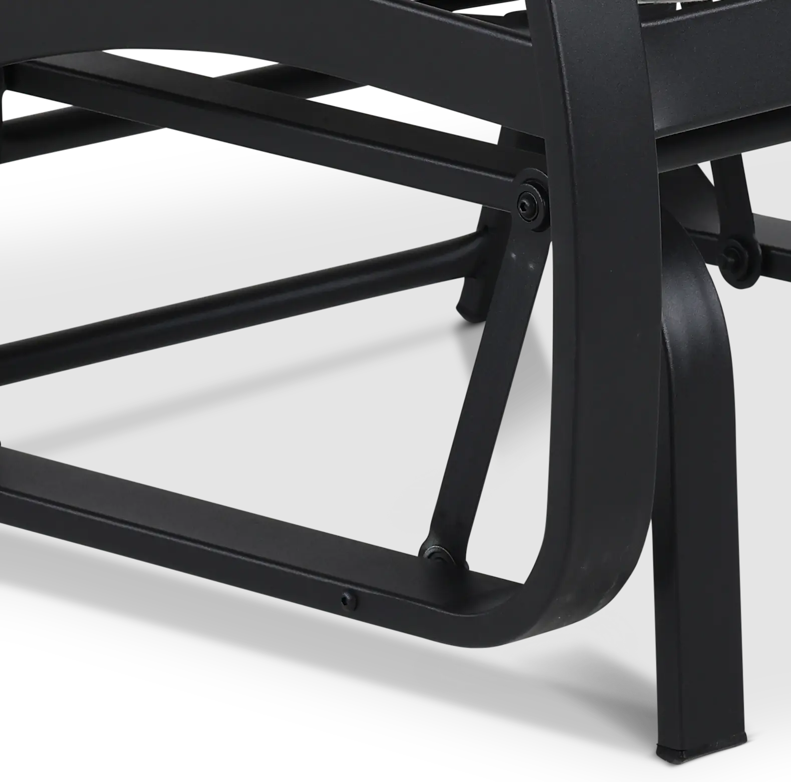Belle Isle Black and Off White Patio Glider Chair-8