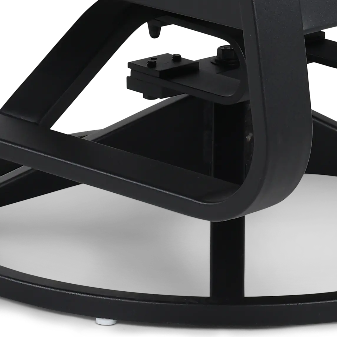 Belle Isle Black and Off White Patio Swivel Rocker-8