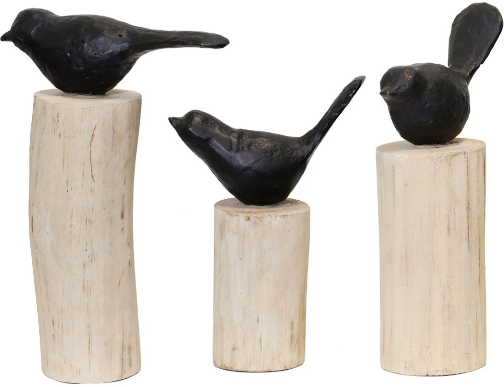 Natural Wood Birds On a Stump