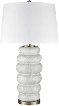 White Washed Table Lamp