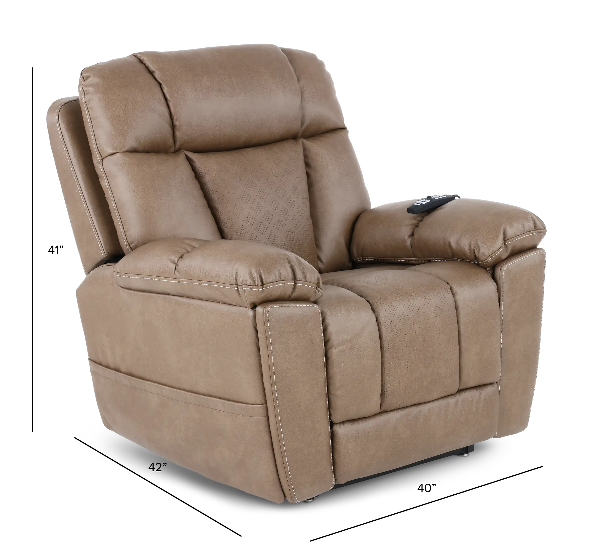 Infi-Elite Beige Lift Recliner with Heat and Massage | RC Willey