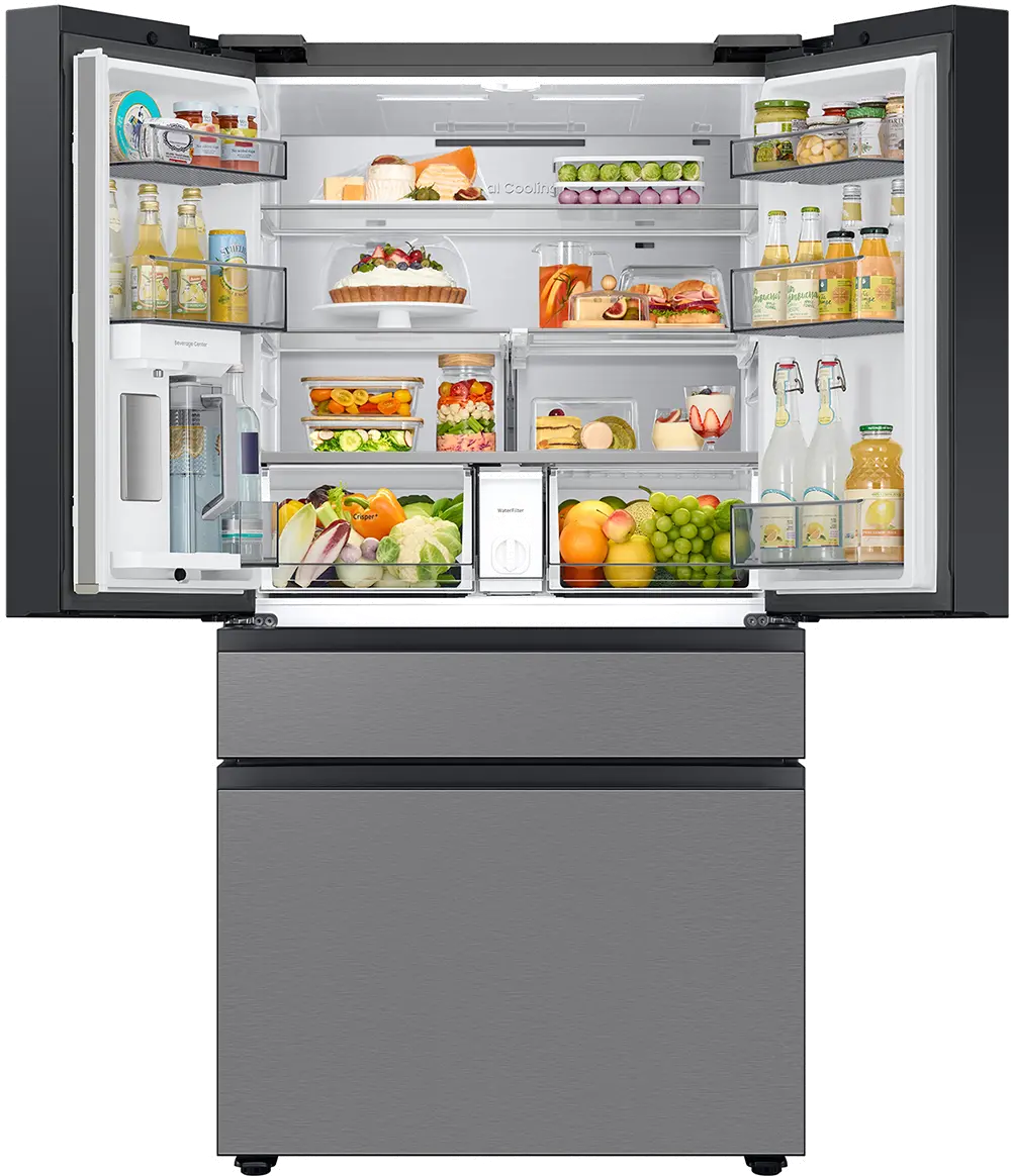 Samsung Bespoke 23 Cu Ft French Door Refrigerator - Counter Depth Stainless Steel-11