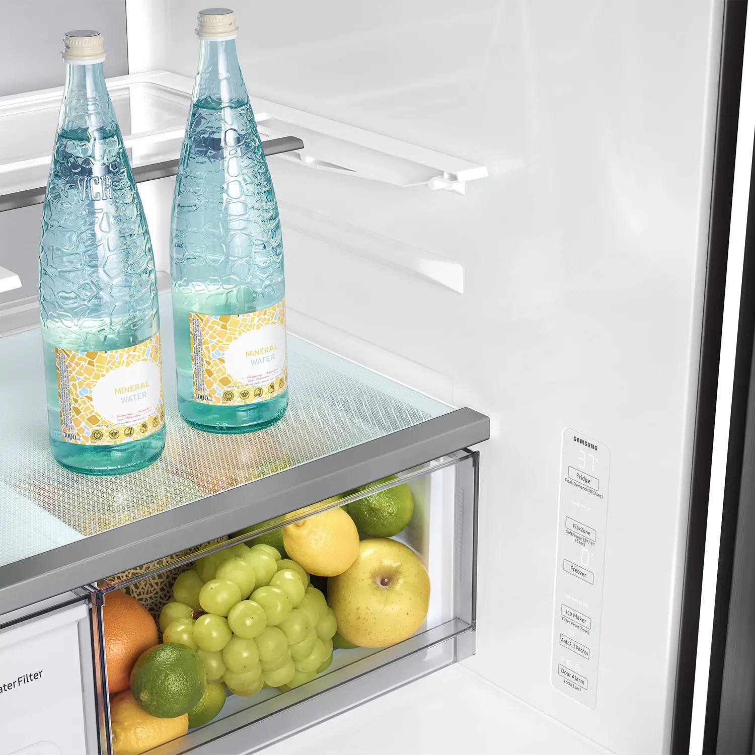 Samsung Bespoke 23 Cu Ft French Door Refrigerator - Counter Depth Stainless Steel-9