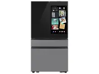 Samsung Bespoke AI 29 Cu Ft French Door Refrigerator – Charcoal Glass and Stainless Steel with AI Family Hub™+